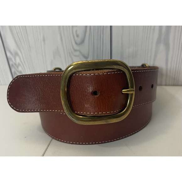 Talbots Accessories - Genuine Talbots Segmented Brown Leather Brass Womens Size 33 (31-35)